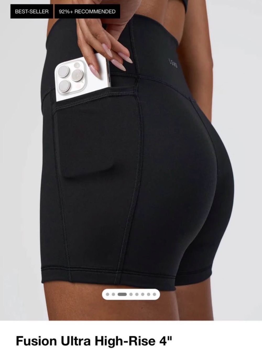 Fusion Ultra High-Rise 4" Women’s Athletic Shorts - Black